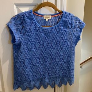 Rewind brand blue lace top